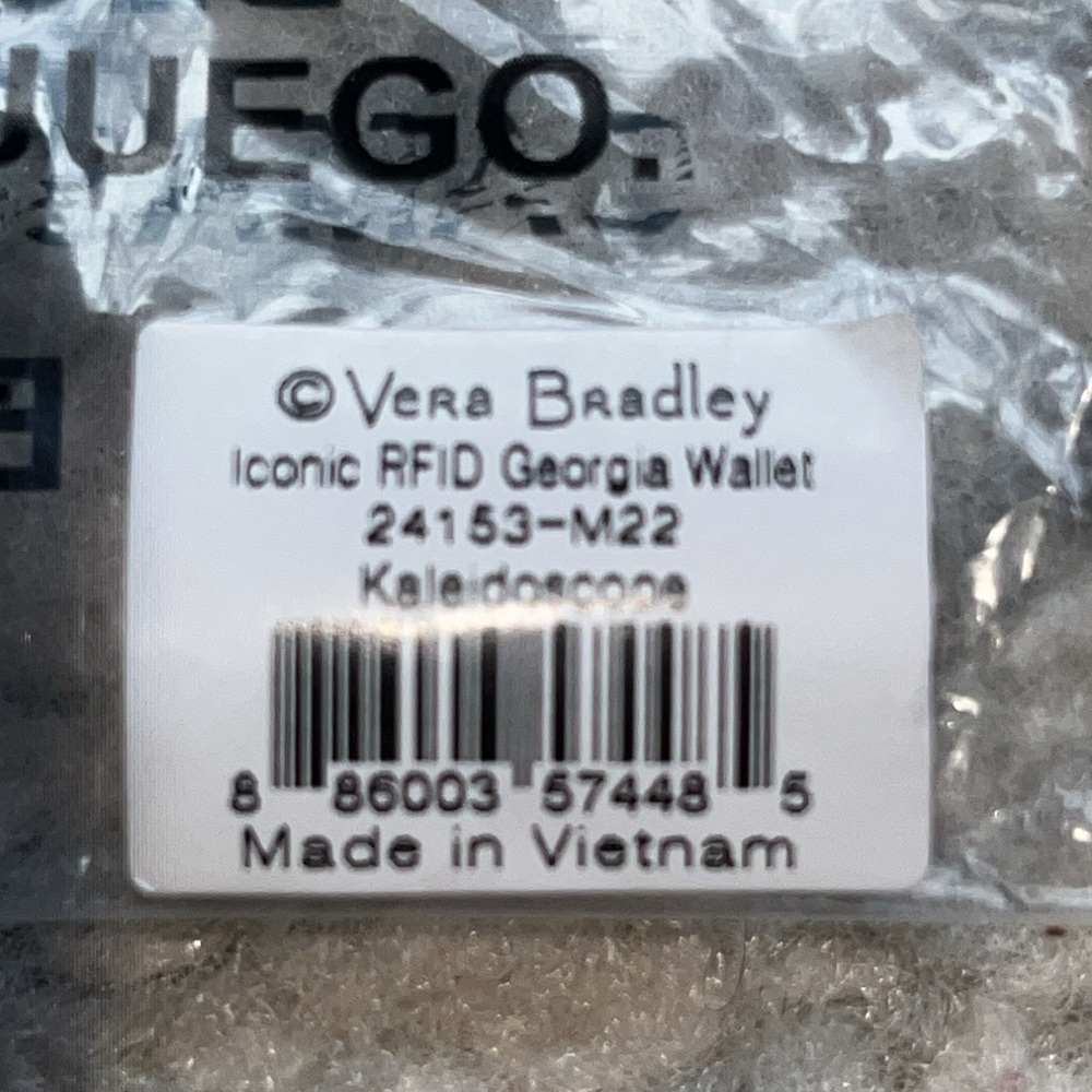 NWT Vera Bradley Iconic RFID Georgia Wallet - Picture 5 of 5